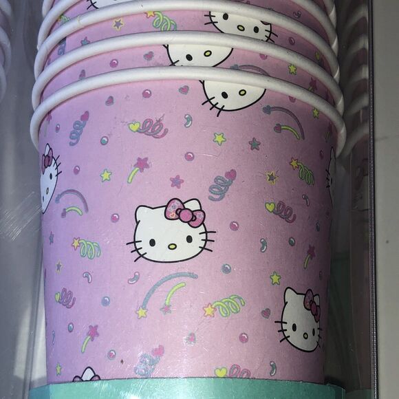Sanrio Hello Kitty Sweet Celebration Pink 10 Hot To Go Cups W/Sleeves & Lids New - Picture 9 of 10